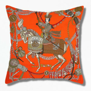 Coussin Jaune Orange Corail